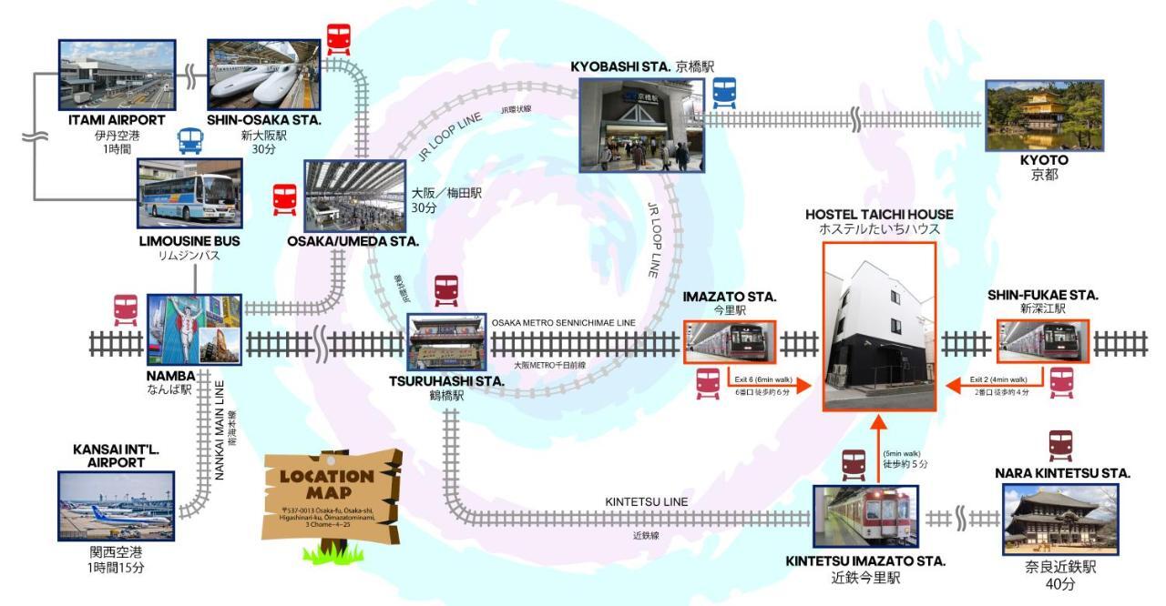 Hostel Taichi House Osaka Exterior foto